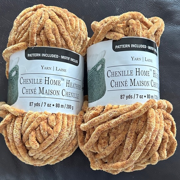 Other - Chenille Home Heather-2 pkg
Size 87 yds each
Color:mustard
NWT